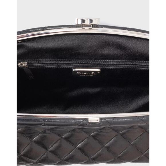 Chanel Mademoiselle Black Calfskin Coco Mark Clutch Bag - Picture 6 of 7